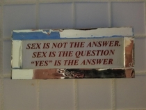 Sex is Not the Answer