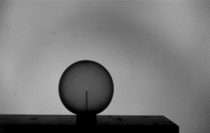 Shadowgraphy of ballon filled with methane-air exploding