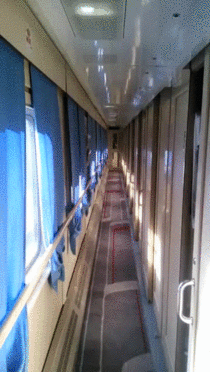 Shadows on a train