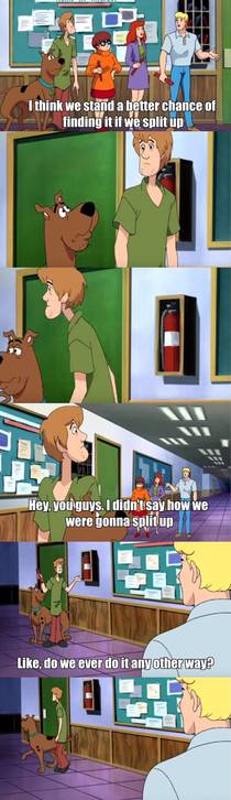 Shaggy is done with Freds shtick at this point