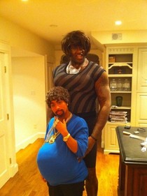 Shaq and his GF on Halloween