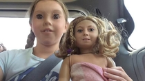 She face swapped with her doll