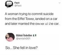 She fell in love