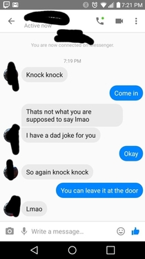She tried a dad joke on a dad Nice try