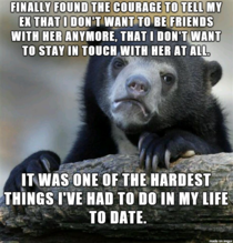 She wanted to stay friends after dumping me because shes depressed and has no friends at all I realized that I was only trying to be friends with her because I felt bad for her