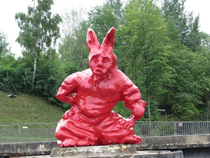 Shitty art in my Home town This Bunny is over  meters high