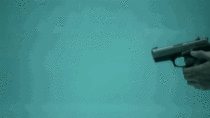 Shooting a gun underwater 