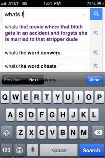 Shortly after letting a buddy use my phone to search something I stumble upon this in the google search history