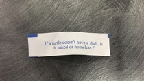 Shower thought from a fortune cookie