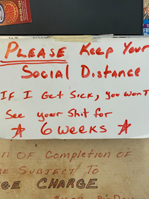 Sign at a local car repair shop
