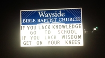 Sign at a local church