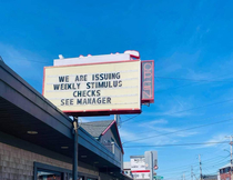 Sign at a local New England beach restaurant