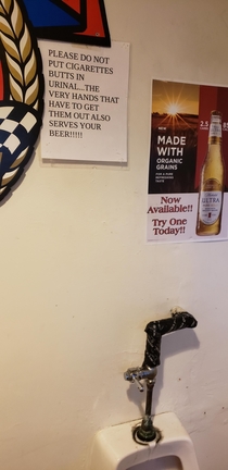 Sign at a local pub