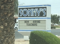 Sign at a Strip Club in Tucson Az during the current Teachers Strike for higher pay wages