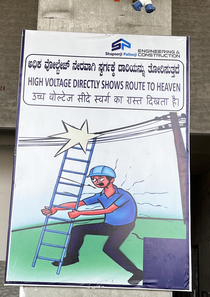 Sign at construction site in Bangalore