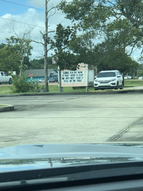 Sign at my local dry cleaners