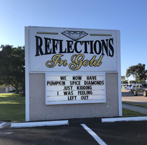 Sign at my local jewelers