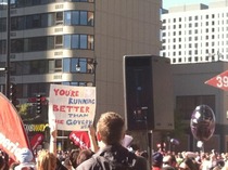 Sign Found at the Chicago Marathon Today