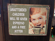 Sign I saw at a restaurant yesterday