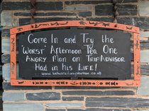 Sign in a small Welsh village