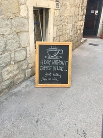 Sign in Split Croatia