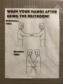 Sign in the bathroom