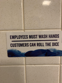 Sign in the bathroom at a local amphitheater