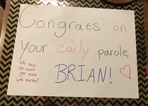 Sign my sister and I made for picking up our brother at the airport