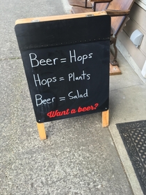 Sign outside my local taphouse