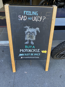 Sign outside of a motorcycle dealership