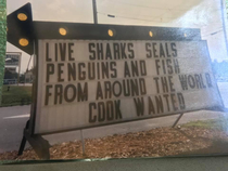Sign seen at an aquarium many years ago