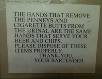 Sign seen in a pubs bathroom