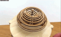 Simulating a water drop with wood
