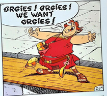 Single panel from page  of Asterix in Switzerland