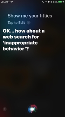 Siri being passive aggressive