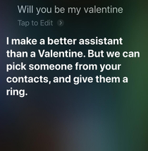 Siri didnt want to be my Valentine