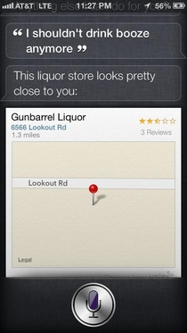 Siri is clearly not a master of intervention