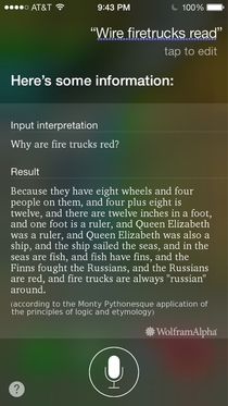 Siri why are fire trucks red