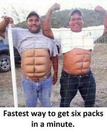 Six packs in one minute