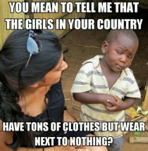 Skeptical rd World Kid and Clothes