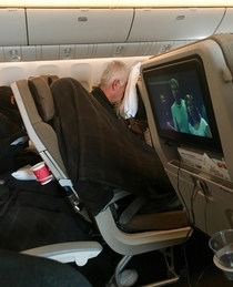 Sleeping positions in Economy on an -hour flight