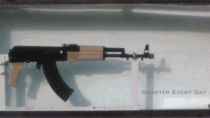Slow Motion of an AK- Underwater