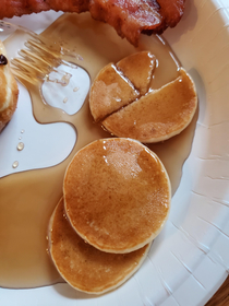 Smartass son said he wanted  pancakes