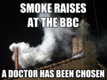 Smoke raises at the BBC