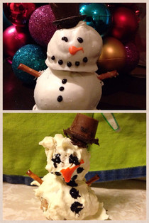 Snowman cake failI should stop before they become more terrifying than delicious