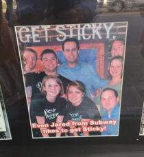So a local restaurant is named Sticky Fingers and this one time a celebrity came to visit