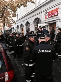 So Dunkin Donuts just opened in Iceland with a daily line that extends out of the store This was the line today