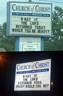 So I edited a church marquee sign