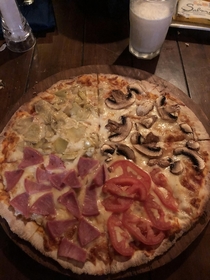 So I ordered a ham tomato mushroom pizza in Tijuana