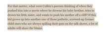 So I was reading Roger Eberts review of The God Son from  and noticed he predicted what would happen to Macaulay Culkin